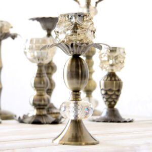 شمعدان مدل استوانه آنتیک سالینو مجموعه دو عددی کد A-10033