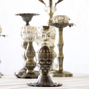 شمعدان مدل استوانه آنتیک سالینو مجموعه دو عددی کد A-10037