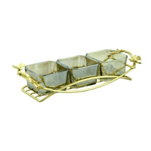 اردوخوری برنجی سالینو مدل سه خانه کد B-5043