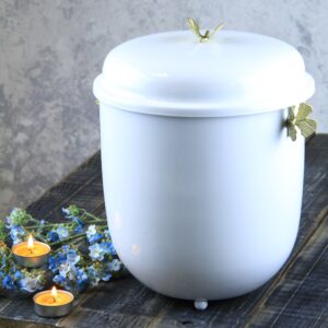 سطل خمره ای درب دار سالینو مدل پروانه سفید کد W-422