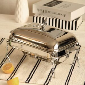 سوفله خوری مستطیل متوسط استیل سالینو مدل آدمک کد 3001-SS