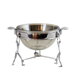 سوفله سالاد خوری گرد استیل سالینو مدل آدمک کد 3006-SS