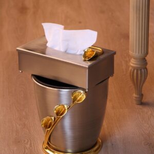 سطل و جا دستمال کاغذی سالینو مدل ارکیده کد 513NG