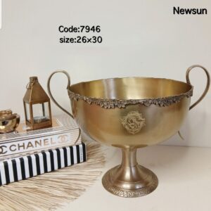 میوه خوری پایه دار هندی برنج نیوسان مدل برگ کد 7946